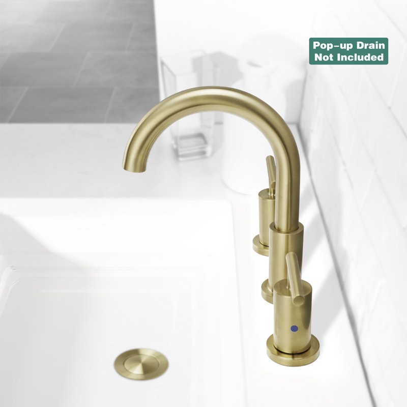 Widespread 2 Handles Bathroom Faucet With Water Supply Lines 